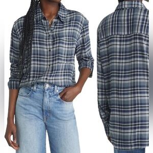 TREASURE & BOND🦎Plaid Boyfriend Shirt🌵Pink